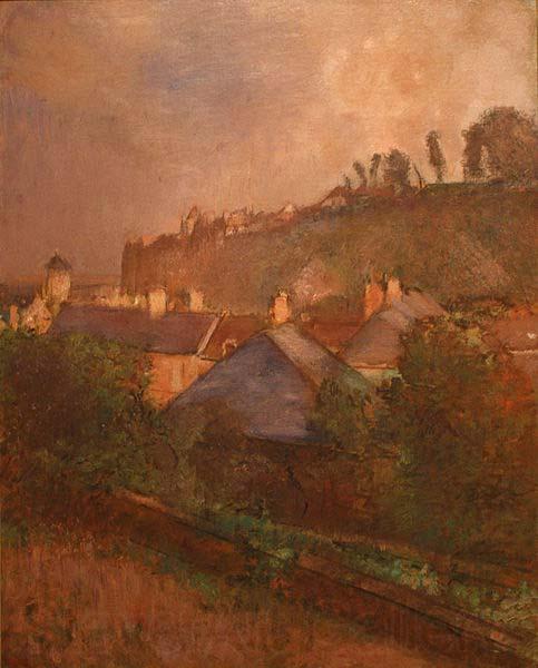 Edgar Degas Houses at the Foot of a Cliff Spain oil painting art